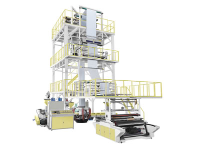 Three-layer co-extrusion blown film machine